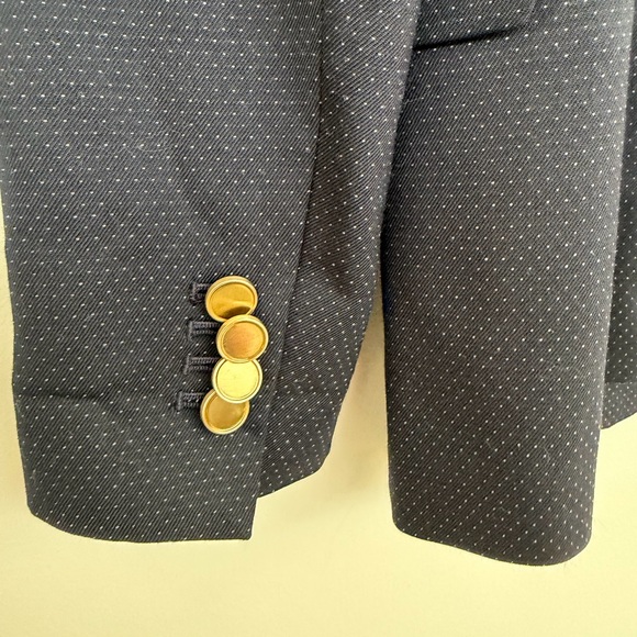 Club Monaco Deep Navy Polka Dot Blazer - Picture 14 of 14